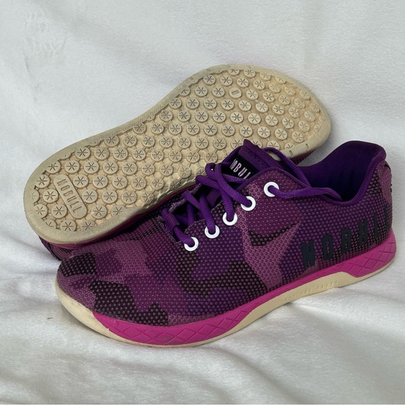 NOBULL Trainer Shoes Purple Pink Camo Womens 8 Mens 6.5 Athletic Workout Gym - Picture 1 of 10